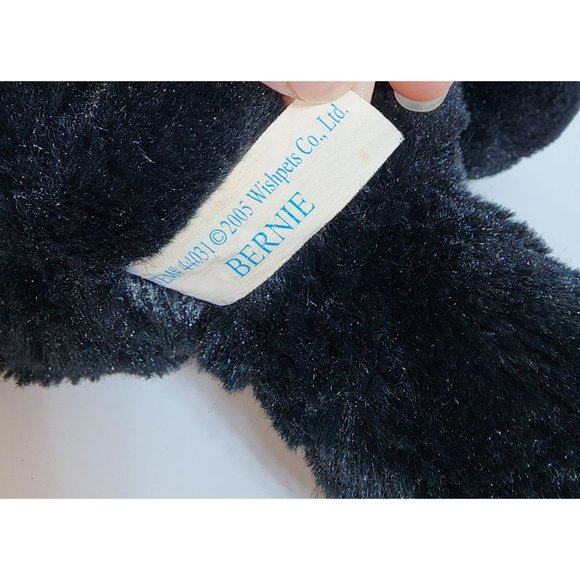 2005 Wishpets Bernie the Black Bear Plush Stuffed Animal Soft Fuzzy 10 Inches - Picture 8 of 8